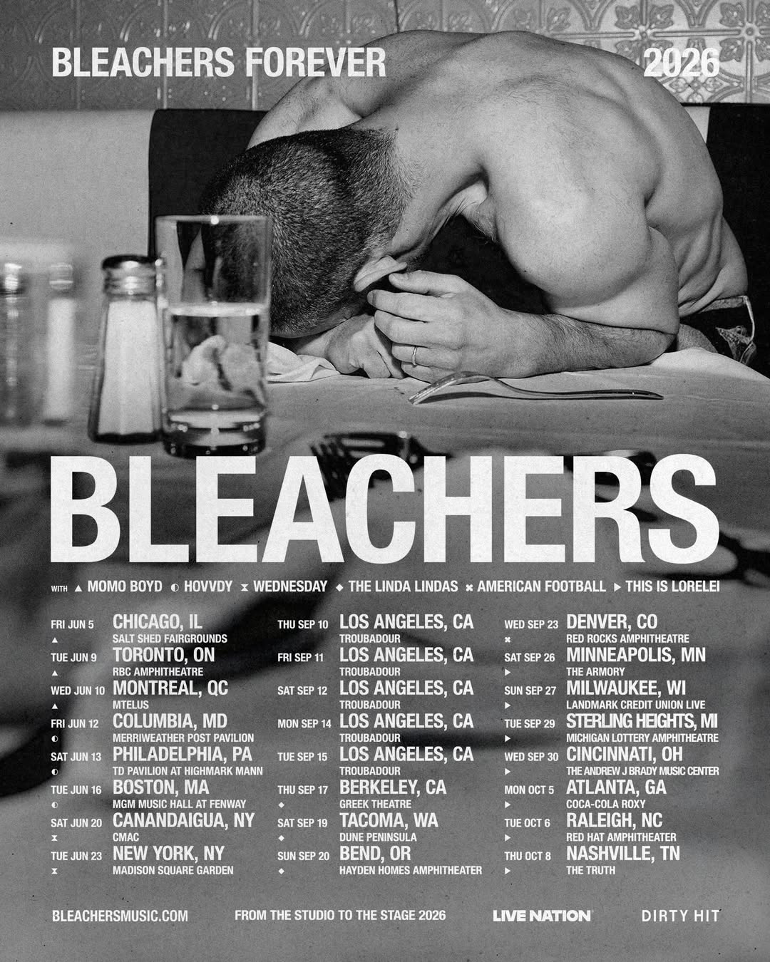 The Linda Lindas Bleachers Forever tour Tour Poster 2026
